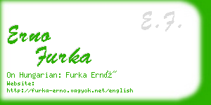 erno furka business card